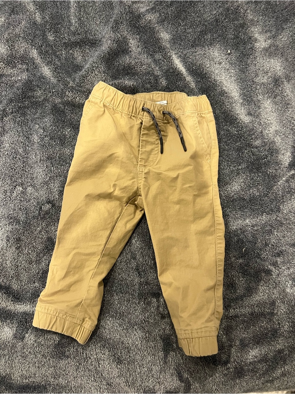 GAP Boys Khaki Drawstring Jogger Pants - Tan